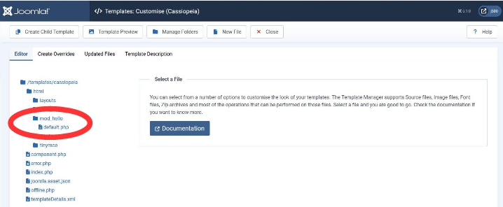 mod_hello template override mod_hello template override